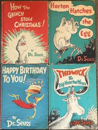 4 Vintage DR SEUSS Children's Books Circa 1950s (B77)(BT2)