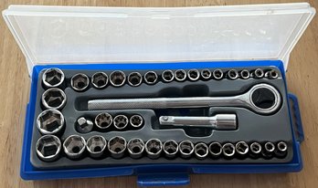 38 Piece Socket Set In Case - (G1)