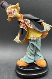 Vintage Comoy's Of London Resin & Wood A Santini Hobo Clown Music Box (M48.DR1)