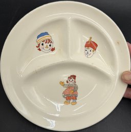 Vintage Children's Plate From 1941 With Raggedy Ann & Andy (K243.K8)