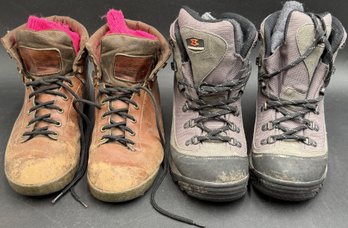 2 Pairs Women's Hiking Boots With Extra Laces & Socks (K250.B1C)