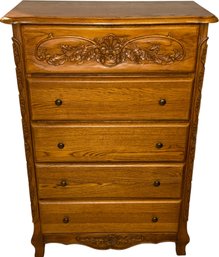 Vintage Summit Surewood Oak 5-Drawer Highboy Dresser - (B72)(B1)