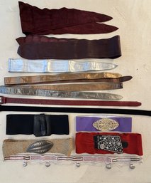 Great Collection Of Belts, Including Beaded, Leather, Rhinestone & More (K307.B1C)