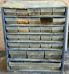 29 Drawer Metal Hardware Organizer & Contents - (SA2)
