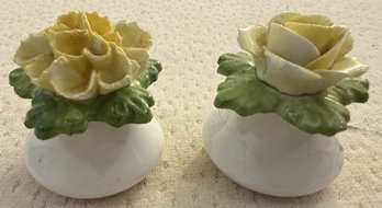 Vintage Aynsley Bone China Salt N Pepper Shakers (K349.B1C)