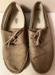 Womens Size 6M Taupe Leather Moccasin Shoes By Valley Lane - (UD3)