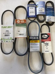 Lot Of 7 Assorted V-belts Designed For Lawn Mowers, Tractors, And Industrial Equipment (B401)(N9)