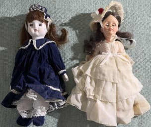 2 Dolls, 1 With Porcelain Face And Limbs (K74.B2C)