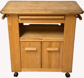 Wooden Rolling Kitchen Island Cart  - (B91)(FR)