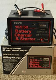 Sears 10/2/50 Amp 12 Volt Battery Charger & Starter - Model 608.718351 (B622)(G)