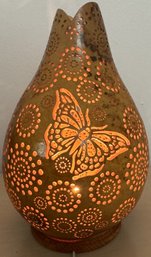 Beautiful Wooden Table Lamp From Santa Fe - (BB)