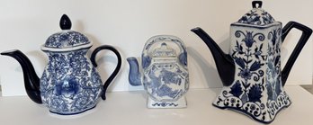 Lovely Blue & White Tea Pot Bundle #1 - (BBR)