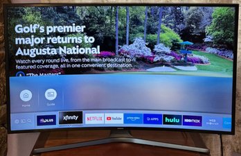 Samsung UN49KU6500F 49' Curved Screen 4k Ultra HD TV With Remote - (D)