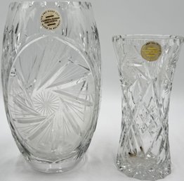 2 Valentina Crystal Vases - (s3)