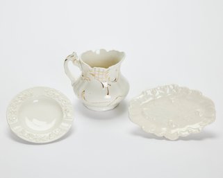 Collection Of Elegant White Catchall Items Including Wedgwood & Dresden