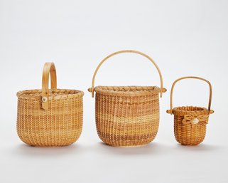 Trio Of Small Nantucket Style Baskets
