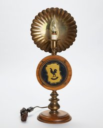 Rooster Candle Lamp With Tin Back
