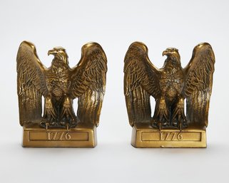 Eagle Bookends With '1776' Inscription