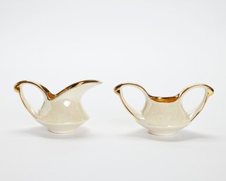 Midcentury Opalescent Pearlized Cream & Sugar Set