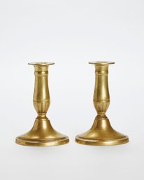 Etched Brass Candlesticks