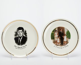 (2) JFK & Kennedy Family Collector Plates