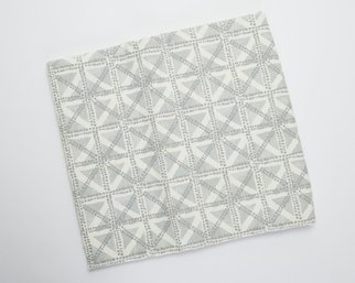 WAVERLY Neutral Grey Tonal Graphic Windowpane Fabric