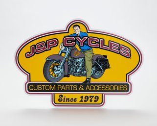 J&P Cycles Vintage Wall Sign - New With Original Packaging