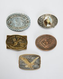 (5) Western Style Belt Buckles