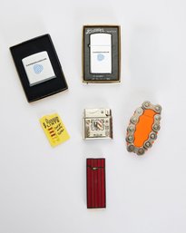 (4) Vintage Lighters Including Zippo -  Zippo Tape Measure