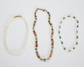 (3) Puka Style Necklaces