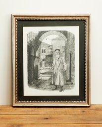 Beautifully Framed EMANUEL SCHARY Lithograph, Inscribed & Signed