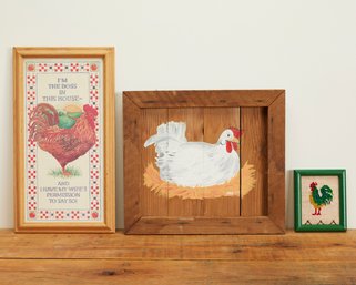 Rustic Chicken Wall Art