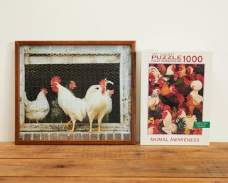 Chicken Puzzle  And Framed Chicken Puzzle