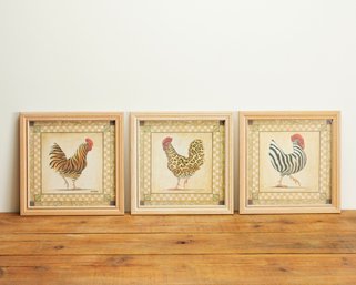 Framed Animal Print Chicken Wall Art