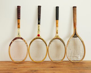 (4) Antique Tennis Rackets