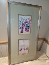 Nicely Framed Wall Art Two Matted Prints