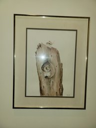 Vintage Framed Watercolor Artist Signed Peggy Varga