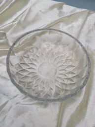 Signed Val St. Lambert Crystal Center Bowl