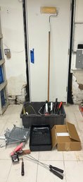 Grouping Of Miscellaneous Painting Supplies - Rollers, Painting Trays And More