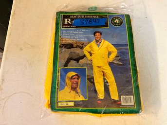 Heavy Duty Three-piece Rain Suit - Size XL