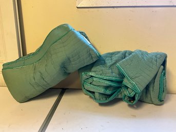 (2) Green Moving Blankets