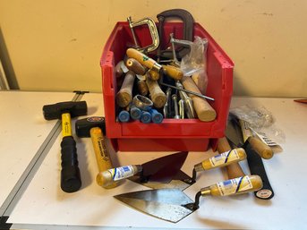 Grouping Of Miscellaneous Hand Tools - Finishing Tools, Hammers, Clamps And More