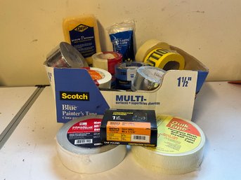 Grouping Of Miscellaneous Tape, Hardware And Finishing Supplies