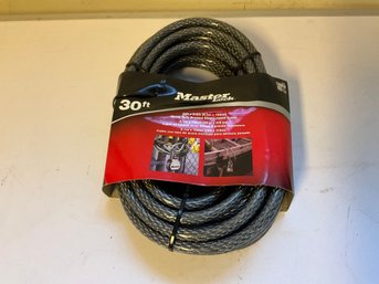 (1) 30ft Master Lock Braided Steel Looped Cable