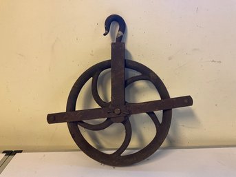 Vintage Cast Iron Pulley