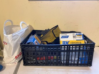 Grouping Of Miscellaneous Garage Items - Lawn Mower Wheels, Sanding Blocks, Hand Tools And More