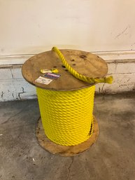 Spool Of 3/4 Inch Yellow Nylon Rope