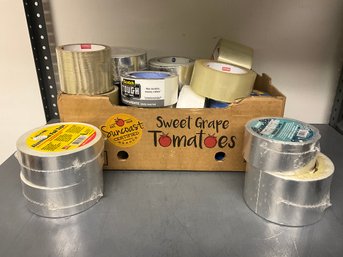 Grouping Of Miscellaneous Tape - Packing Tape, Blue Tape And More