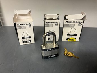 (3) Master Lock Pad Locks Incl. Keys