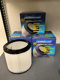(3) Wet/dry Shop Vac Filters